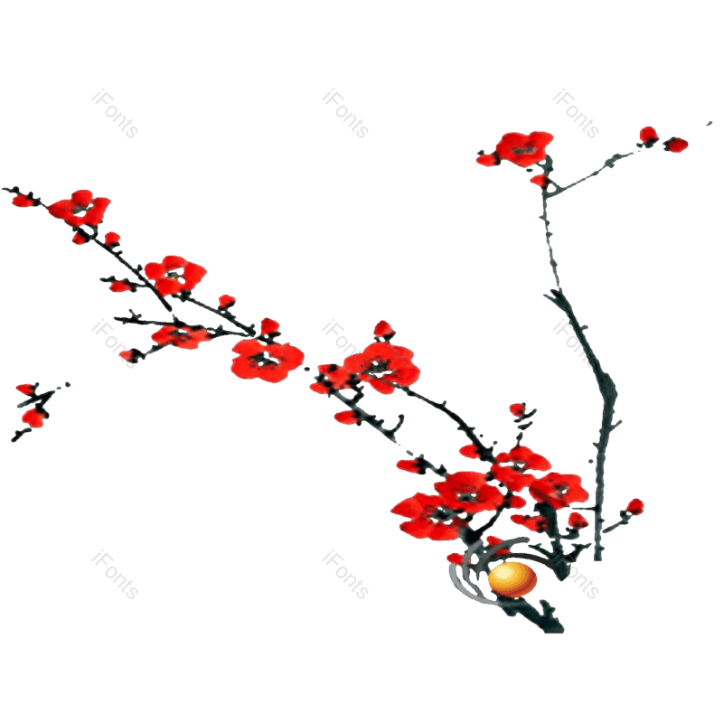 水墨图片,中国风元素,春节PNG,过年免抠素材